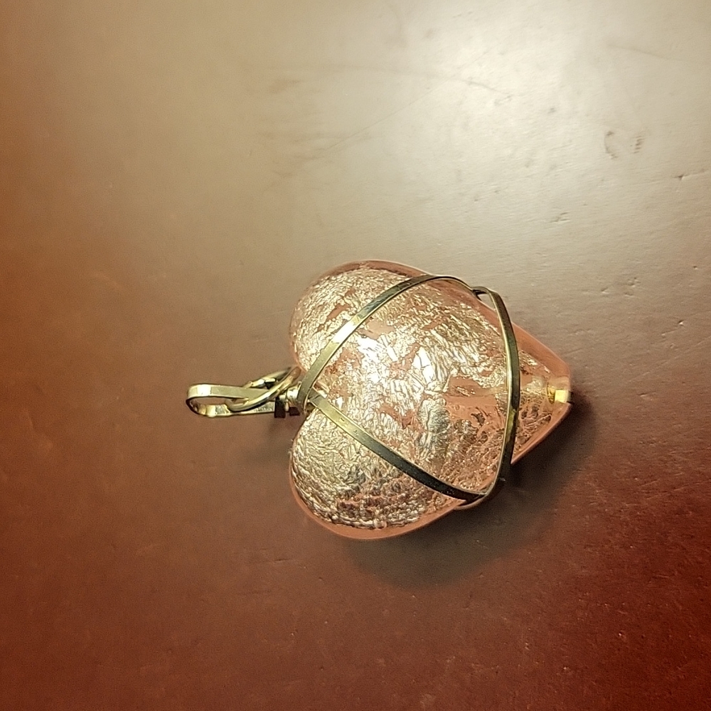 Kay's Jewler Glass Heart Pendant
